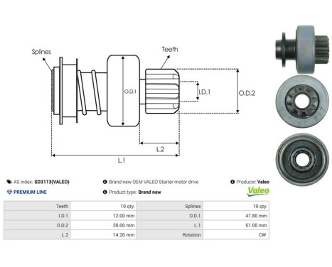 Free wheel drive, starter, Image 4