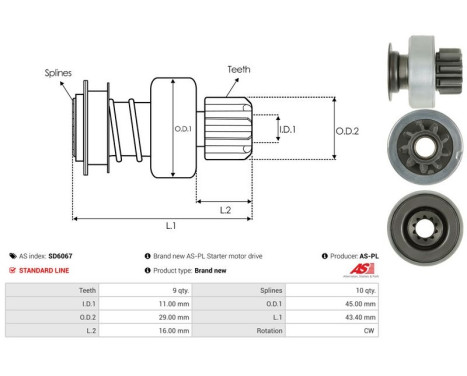 Free wheel drive, starter, Image 4