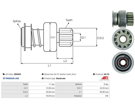 Free wheel drive, starter, Image 4
