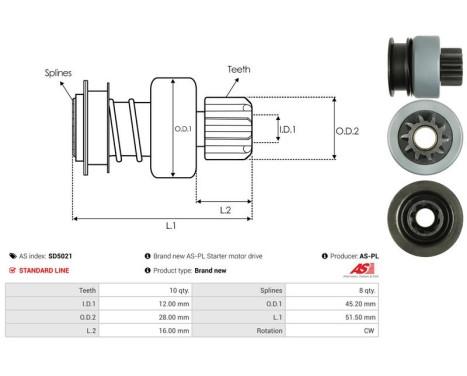 Free wheel drive, starter, Image 4