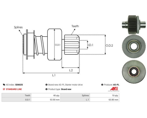 Free wheel drive, starter, Image 4