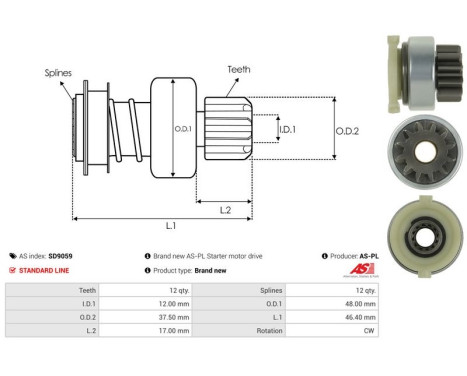 Free wheel drive, starter, Image 4