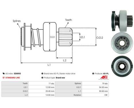 Free wheel drive, starter, Image 4