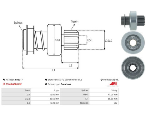 Free wheel drive, starter, Image 4