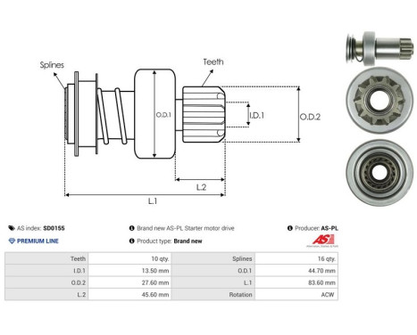 Free wheel drive, starter, Image 4