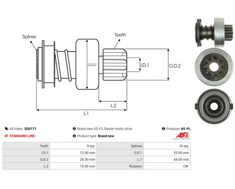 Free wheel drive, starter, Image 4