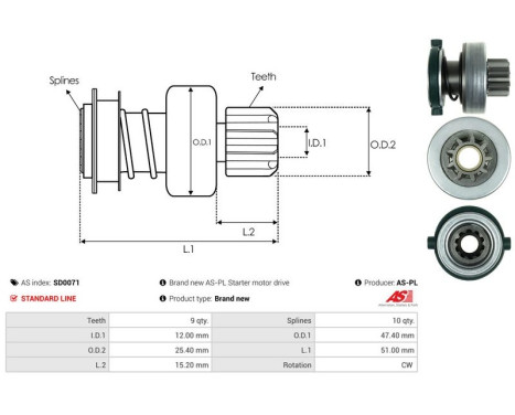 Free wheel drive, starter, Image 4