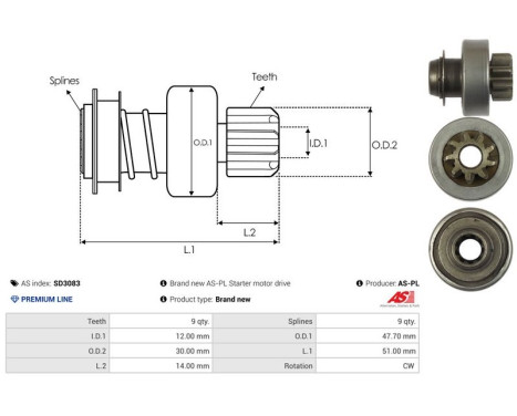 Free wheel drive, starter, Image 4