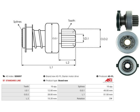 Free wheel drive, starter, Image 4