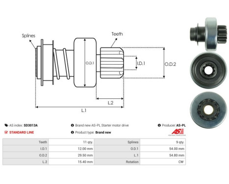 Free wheel drive, starter, Image 4