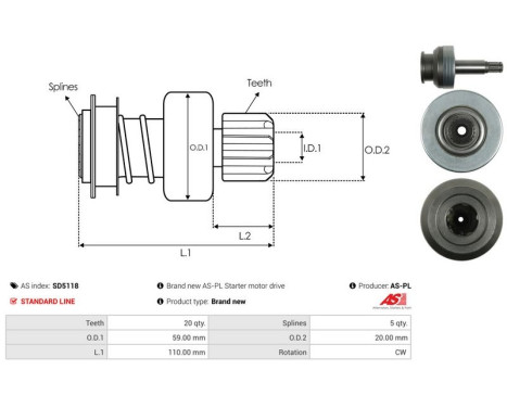 Free wheel drive, starter, Image 4