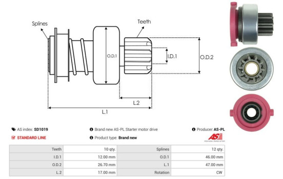 Free wheel drive, starter, Image 4