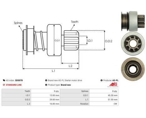 Free wheel drive, starter, Image 4