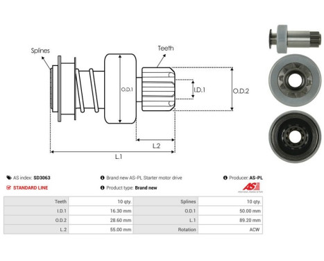 Free wheel drive, starter, Image 4