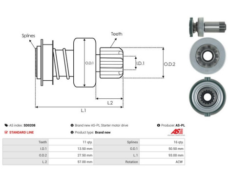 Free wheel drive, starter, Image 4