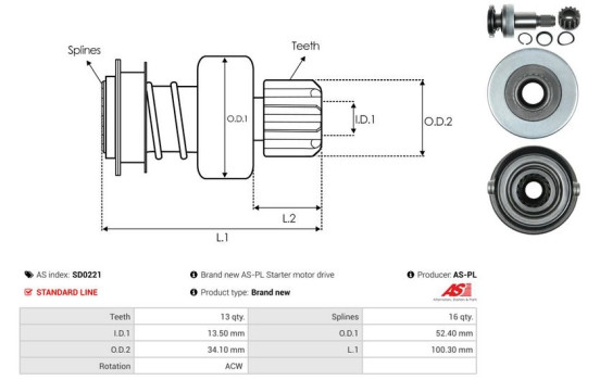 Free wheel drive, starter, Image 4