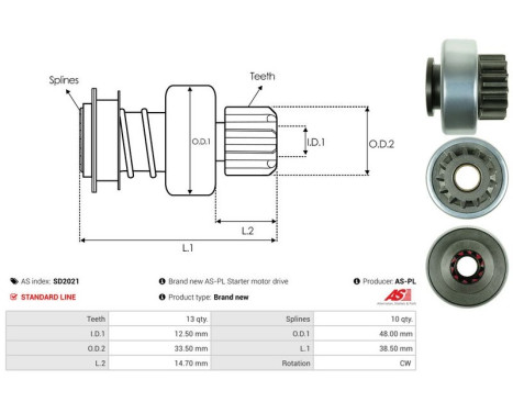 Free wheel drive, starter, Image 4