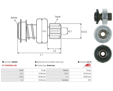 Free wheel drive, starter, Image 4