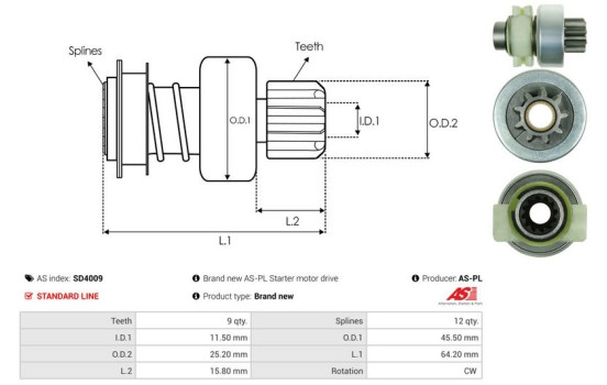 Free wheel drive, starter, Image 4