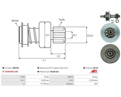 Free wheel drive, starter, Image 4