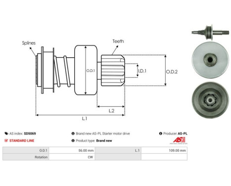 Free wheel drive, starter, Image 4