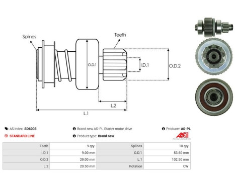 Free wheel drive, starter, Image 4