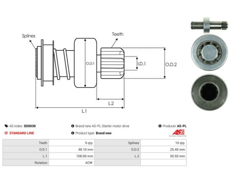 Free wheel drive, starter, Image 4