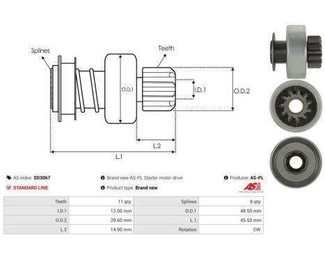 Free wheel drive, starter, Image 4