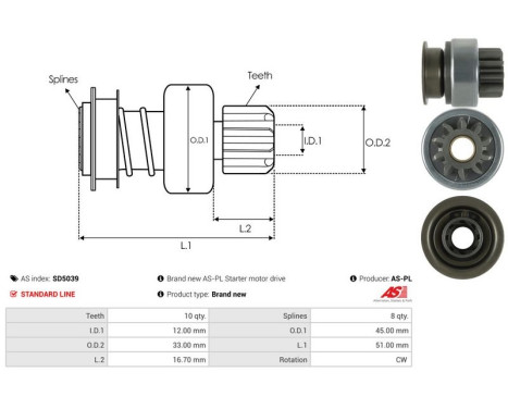 Free wheel drive, starter, Image 4