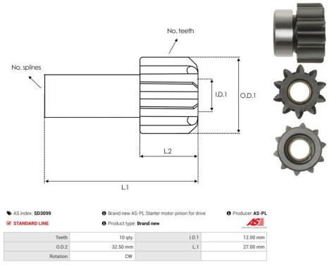 Free wheel drive, starter, Image 4
