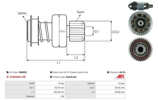 Free wheel drive, starter, Image 4