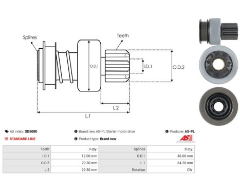 Free wheel drive, starter, Image 4