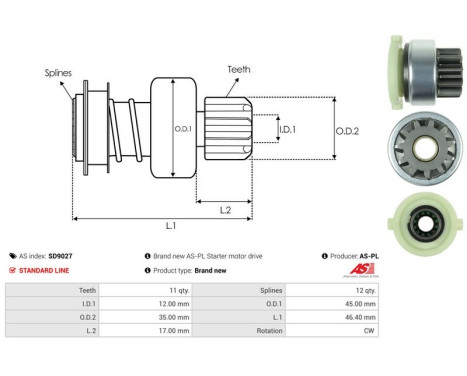 Free wheel drive, starter, Image 4