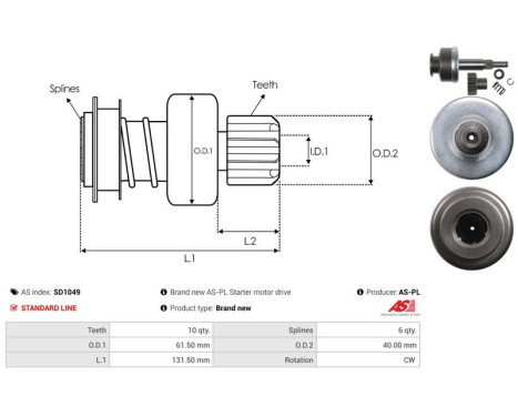 Free wheel drive, starter, Image 4