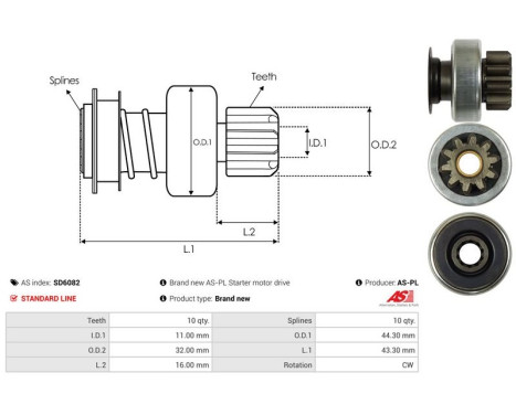 Free wheel drive, starter, Image 4