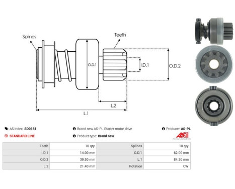 Free wheel drive, starter, Image 4