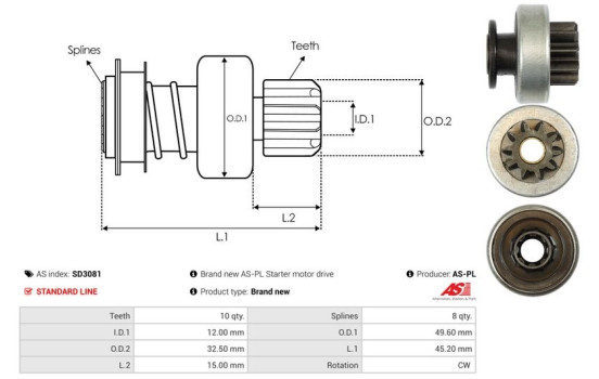 Free wheel drive, starter, Image 4