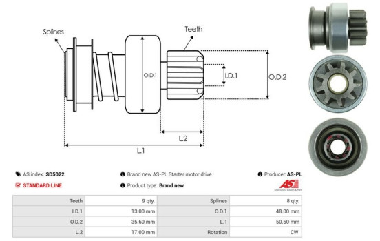 Free wheel drive, starter, Image 4