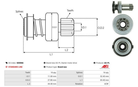 Free wheel drive, starter, Image 4