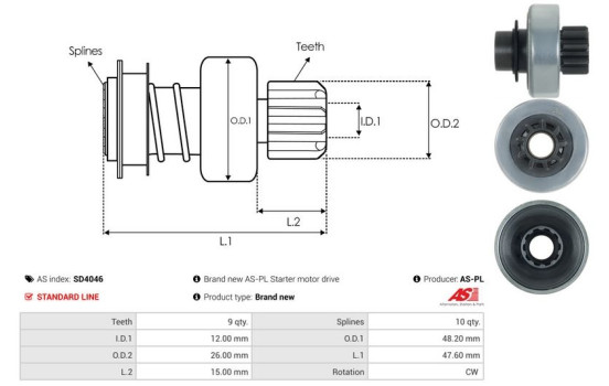Free wheel drive, starter, Image 4