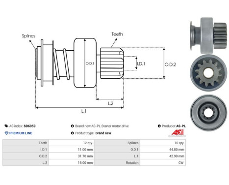 Free wheel drive, starter, Image 4