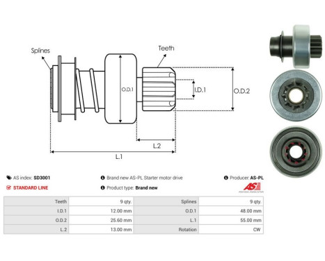 Free wheel drive, starter, Image 4