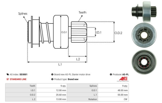 Free wheel drive, starter, Image 4