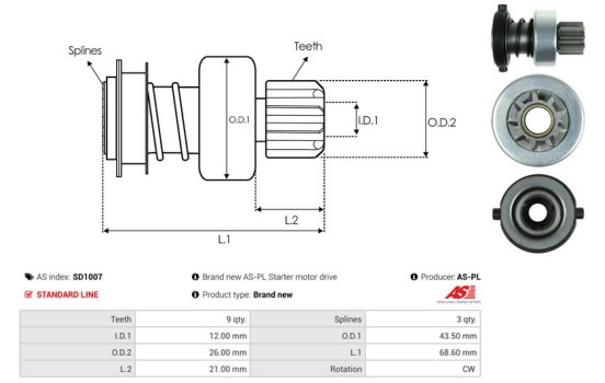Free wheel drive, starter, Image 4