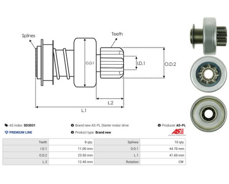 Free wheel drive, starter, Image 4