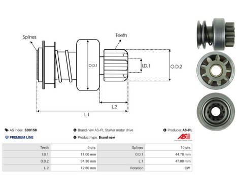 Free wheel drive, starter, Image 4