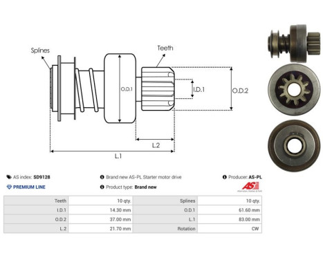 Free wheel drive, starter, Image 4