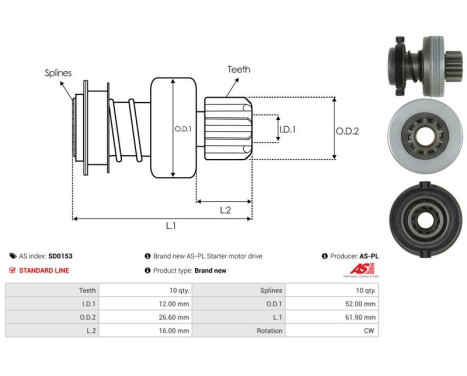 Free wheel drive, starter, Image 4