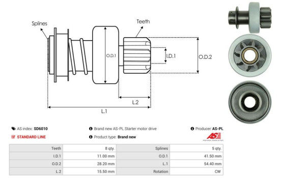 Free wheel drive, starter, Image 4