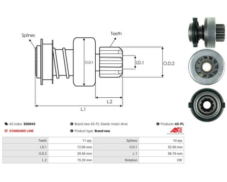 Free wheel drive, starter, Image 4